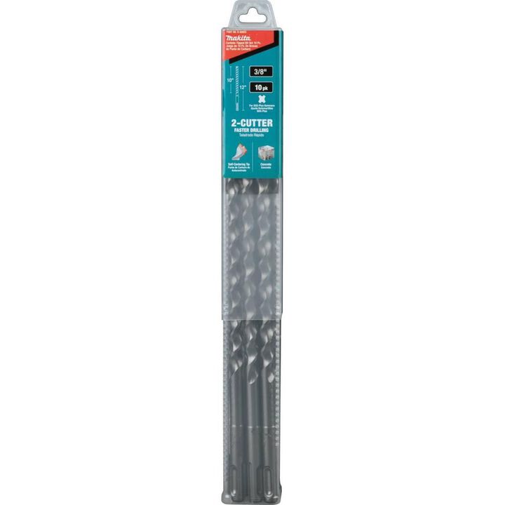 Makita 3/8in x 12in SDS-Plus Bit, 2-Cutter, 10pk, large image number 10