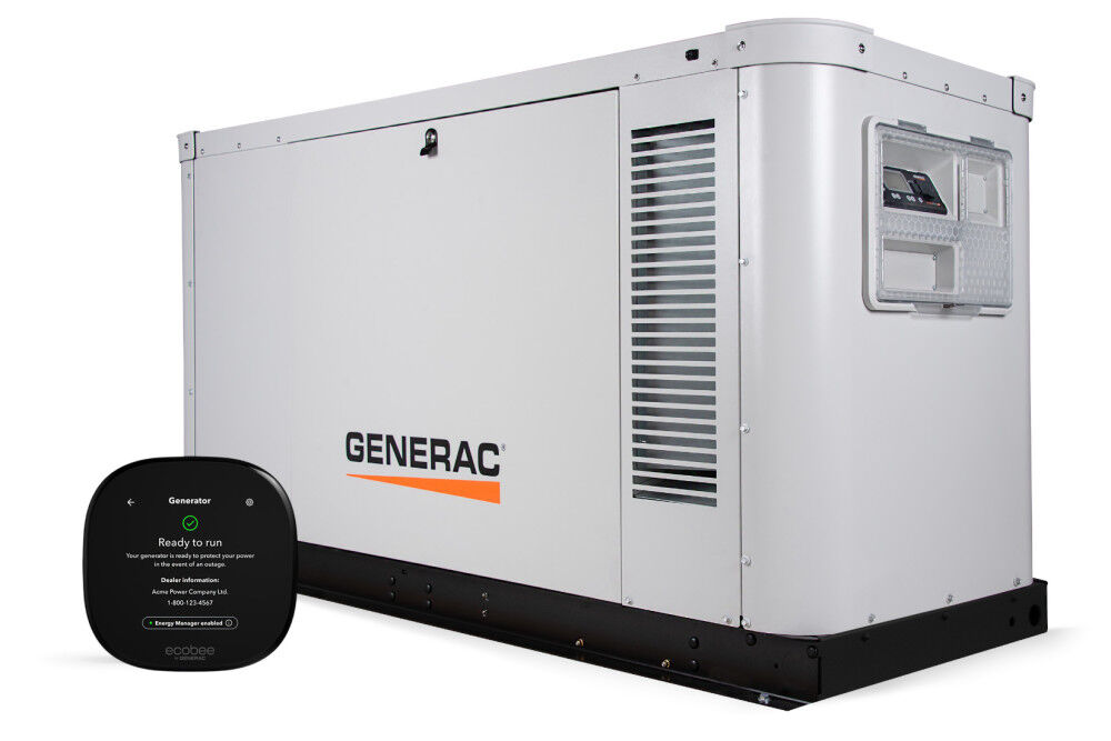 Generac Protector Series 48000 Watt 48kW Dual Fuel 48 State Liquid Cooled Standby Generator with Thermostat, large image number 2
