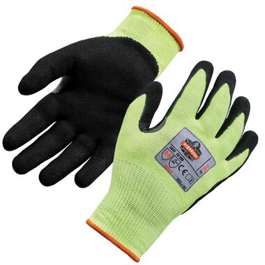 Ergodyne ProFlex 7041 XL Lime Hi-Vis Nitrile-Coated Level 4 Cut Gloves