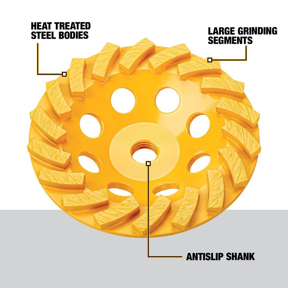 DEWALT XP 4-Inch Turbo Diamond Cup Wheel for Concrete, large image number 4