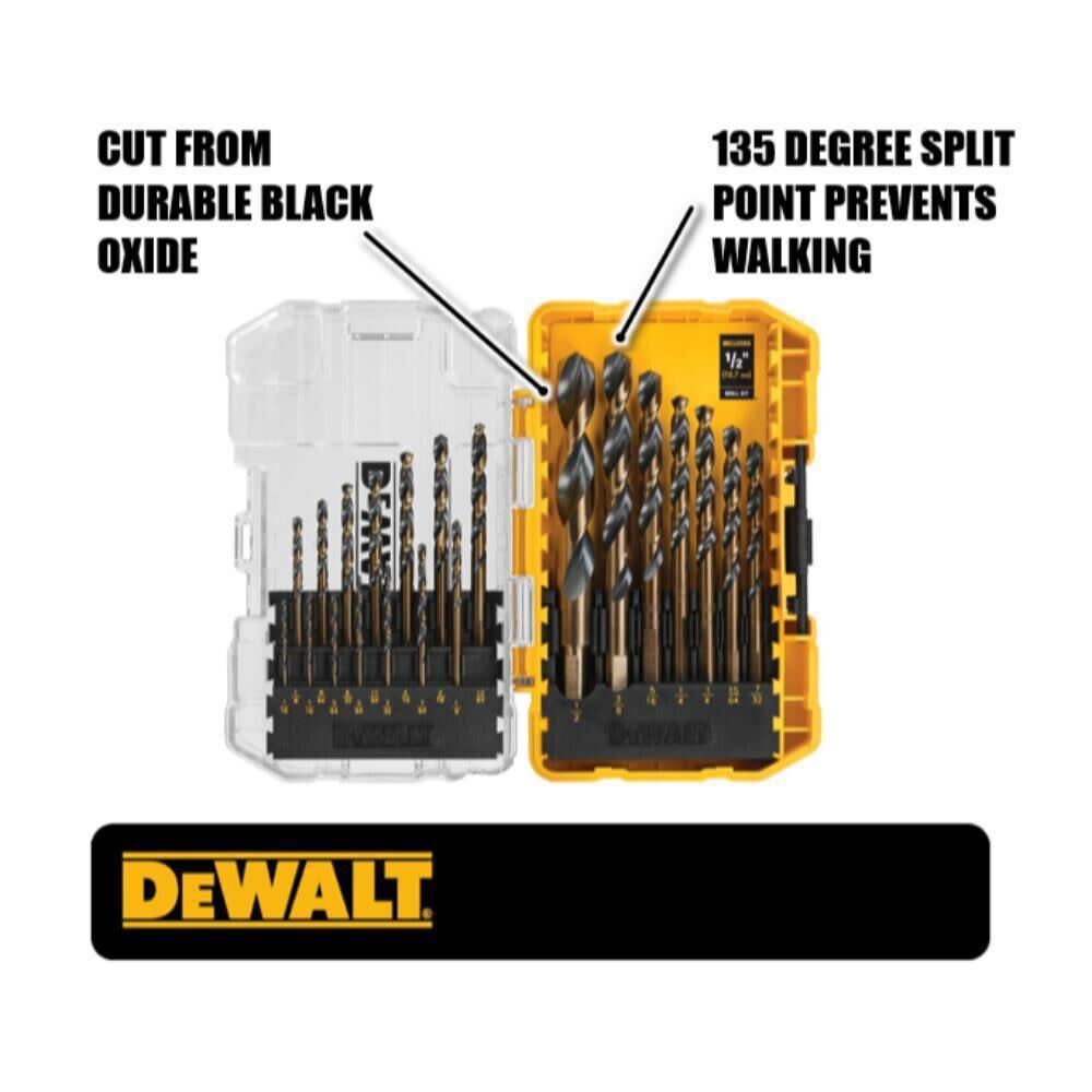 DEWALT Black and Gold Twist Drill Bit Set 21-Piece Set, large image number 10