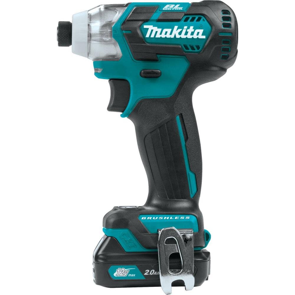 Makita 12V max CXT Lithium Ion Brushless Cordless Impact Driver Kit 2.0 Ah DT04R1 Acme Tools