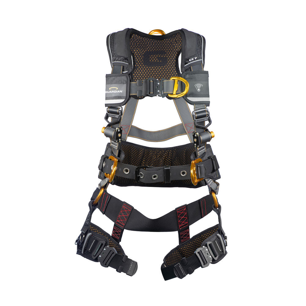 Guardian Fall Protection Full Body Harness with Chest/Leg Buckle Sternal & Hip D-Ring, large image number 1