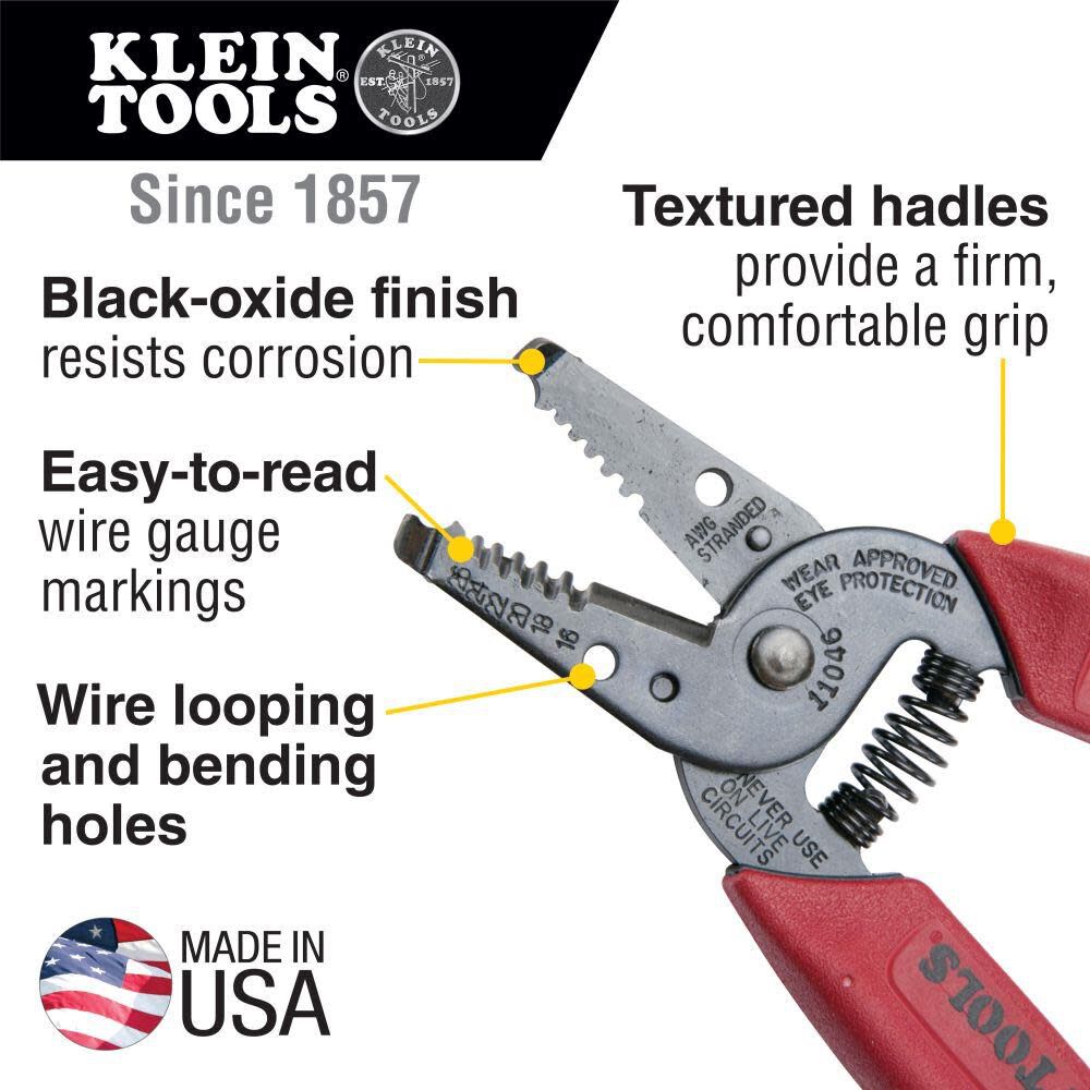 Klein Tools Wire Stripper/Cutter 16-26 AWG STRD, large image number 3