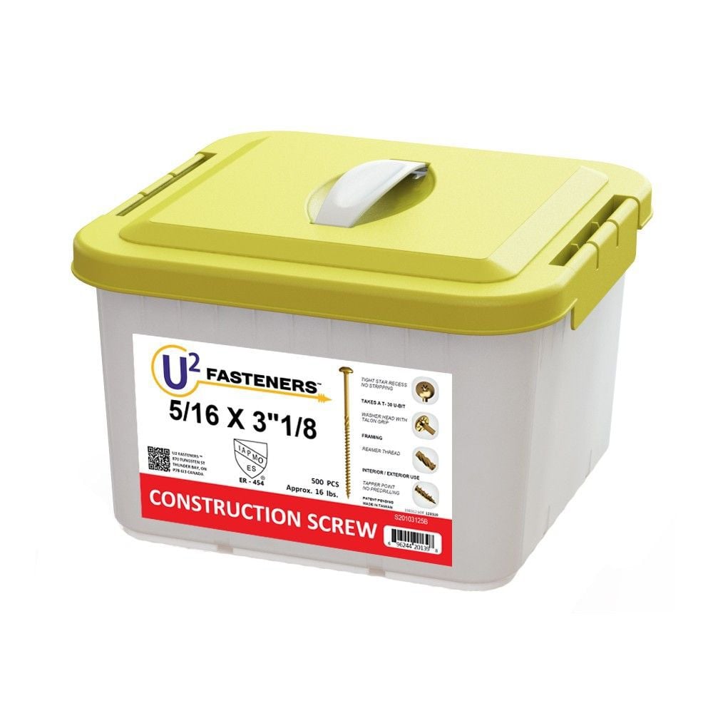 U2 Fasteners 3-1/8 Inch x 5/16 Gauge Structural Screw, 40 Qty, large image number 2
