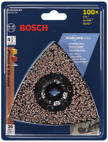 Bosch StarlockMax Oscillating Multi-Tool Carbide 20 Grit Delta Sanding Pad, large image number 1