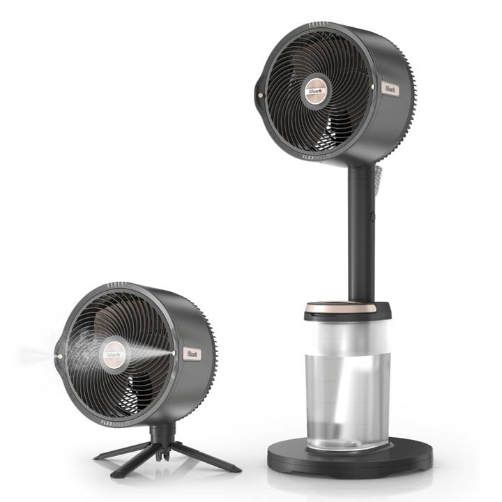 Shark FlexBreeze 12V 36W 3A Pro Mist Pedestal and Table Fan Charcoal Gray, large image number 1