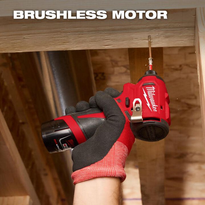 Milwaukee M12 Subcompact Brushless 1/4 Inch Hex Impact Driver Kit, large image number 7