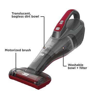 dustbuster® Cordless Hand Vacuum AdvancedClean™ Slim with Charger, Filter  and Brush Crevice Tool | BLACK+DECKER