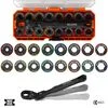 Klein Tools KNECT Ratcheting Low-Profile Socket Wrench Set 18 Pieces, small image number 1