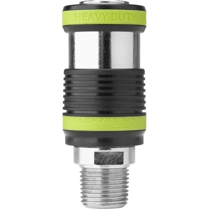 Flexzilla Pro Heavy Duty Safety Coupler 1/2in MNPT 1/2in Body