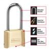 Master Lock 2in Combination Wide Resettable Brass Padlock with 2-1/4in Shackle, small image number 2