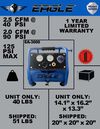 Eagle Compressor Silent Series 1 Gallon Portable Electric Air Compressor, small image number 5