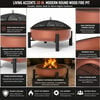 Living Accents 30 Inch Steel Round Wood Fire Pit, small image number 2