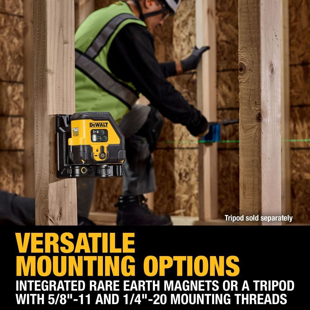 DEWALT USB Rechargeable Red Cross Line Laser Base Kit, large image number 10