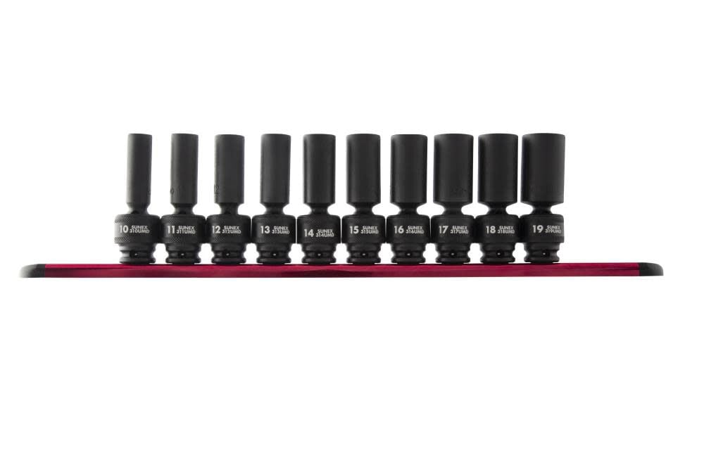 Sunex 3/8 In. Drive Metric Universal Deep Impact Socket Set 10 pc., large image number 1