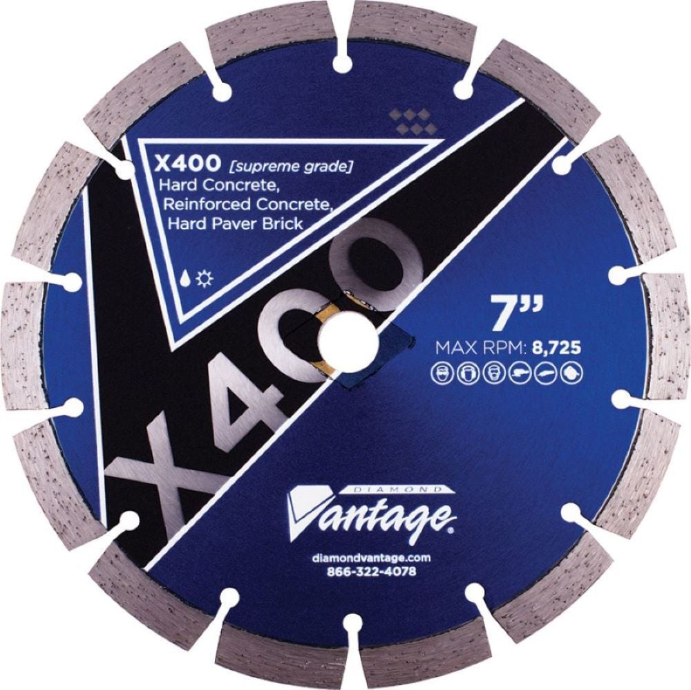 Diamond Vantage 5 Inch X400 Segmented Rim Diamond Blade for Hard Materials – 0508CDUX4-2