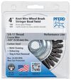 Pferd 4 Inch, 0.02 Inch Carbon Steel Stringer Bead Wheel Brush Bundle, 5 Pieces, small image number 3