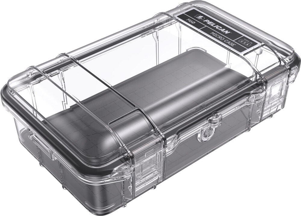 Pelican Polycarbonate M60 Micro Case, Black/Clear – M600-0250-100