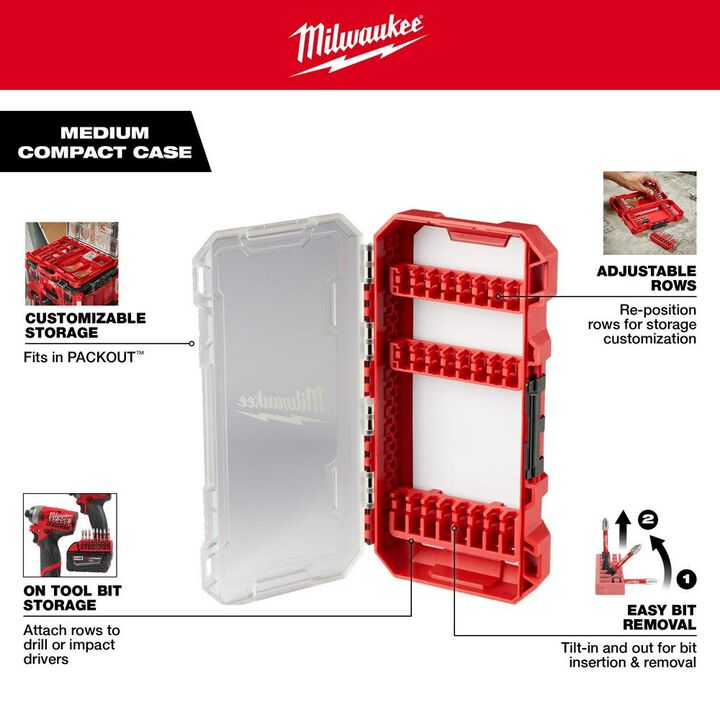 Milwaukee Customizable Medium Compact Case for Impact Driver Accessories, large image number 1