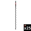 Milwaukee 1-1/8 Inch x 18 Inch Lineman's Auger Bit 25 Pieces, small image number 1