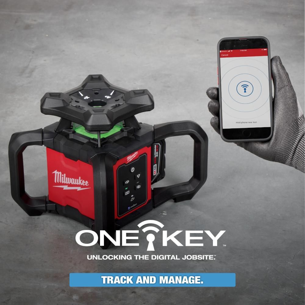 Milwaukee M18 Green Interior Rotary Laser Level Kit with Remote/Receiver & Wall Mount Bracket, large image number 12