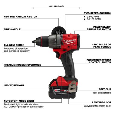 Milwaukee M18 FUEL 1/2inch Hammer Drill/Driver Kit, large image number 3