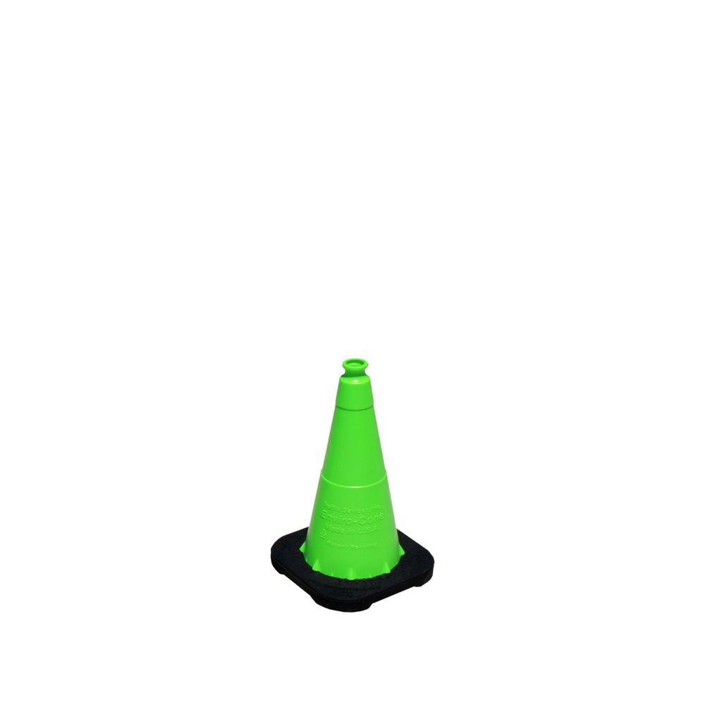Vizcon Lime 18in Enviro-Cone with 3 Lbs Rubber Base & No Collar, large image number 1