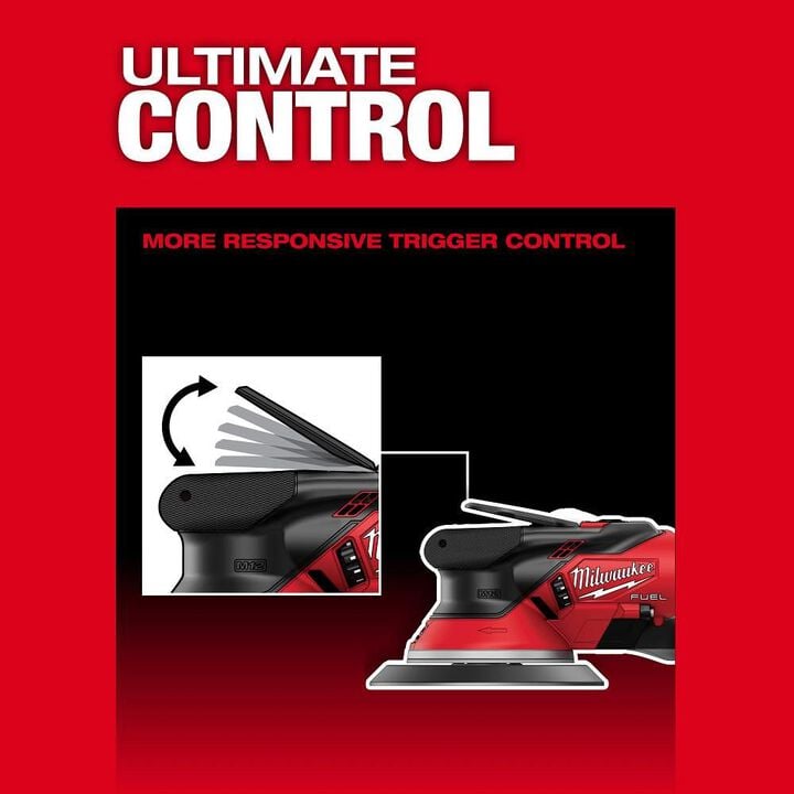 Milwaukee M12 FUEL 6 Inch Random Orbital Sander, 3/32 Inch (Bare Tool), large image number 6
