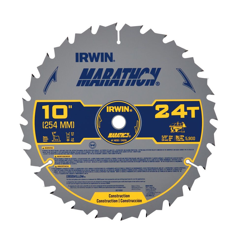 Irwin Tools Marathon Carbide Table / Miter Circular Blade 10in, large image number 1