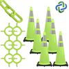 Mr Chain 28in Safety Green Reflective Traffic Cone and Chain Kit, small