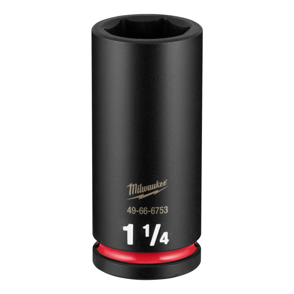 Milwaukee SHOCKWAVE Impact Duty 3/4 Inch Drive 1-1/4 Inch X-Deep 6 Point Socket - 49-66-6753