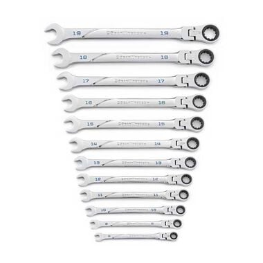 GEARWRENCH Metric Combination Ratcheting Wrench Set 12pc