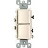 Leviton Decora Combination AC Quiet Switch 15A 277V Light Almond, small image number 2