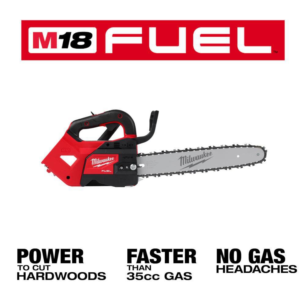 Milwaukee M18 Fuel 14 Inch Chainsaw Bare Tool with Extra Saw Chain Bundle, large image number 3