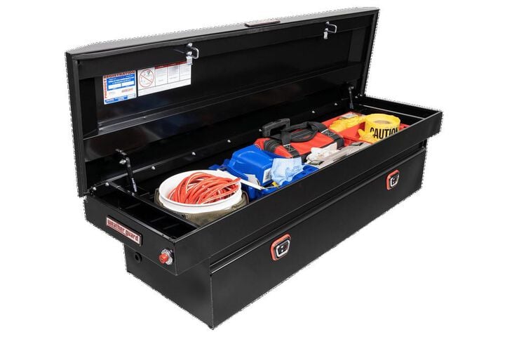 Weather Guard Saddle Truck Tool Box Steel Standard Gloss Black, large image number 8
