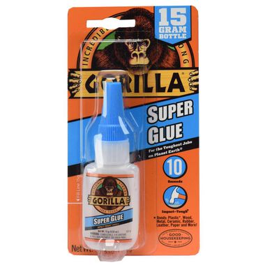 Gorilla Glue Super Glue 15 gram bottle, large image number 0