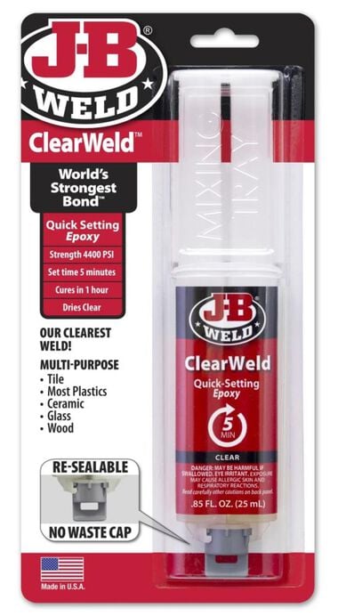 J-B Weld Clearweld Quick Setting Epoxy, large image number 0