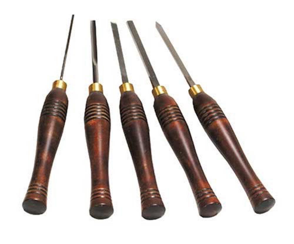 PSI Woodworking Products Mini 5-Piece HSS Wood Lathe Chisel Turning Set, large image number 1