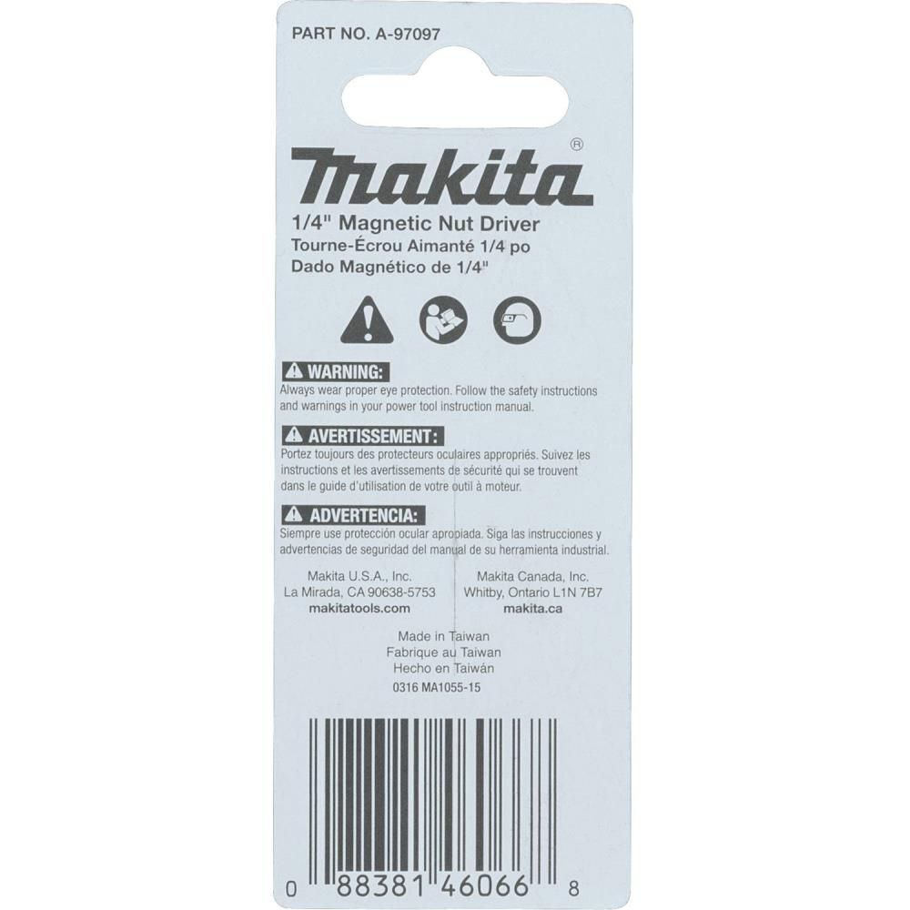 Makita Impact X 1/4 x 1-3/4 Magnetic Nut Driver, large image number 3