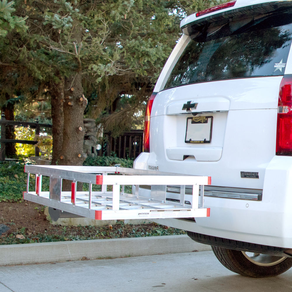Erickson Mfg 500 lb Capacity Aluminum Hitch Cargo Carrier Basket, 48 Inch x 22 Inch, for 2 Inch Receiver, large image number 8