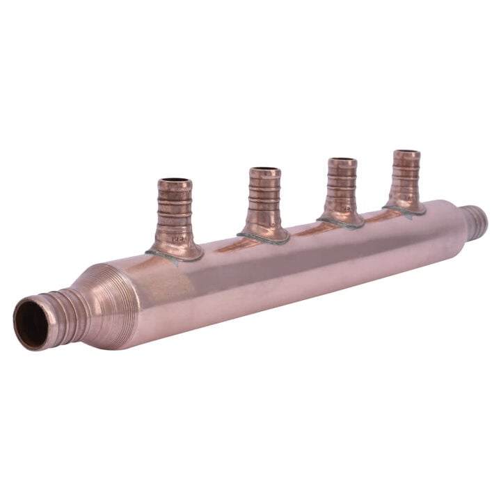 Sharkbite 3/4in T x 1/2in D Crimp Copper 4 Port Manifold Tee