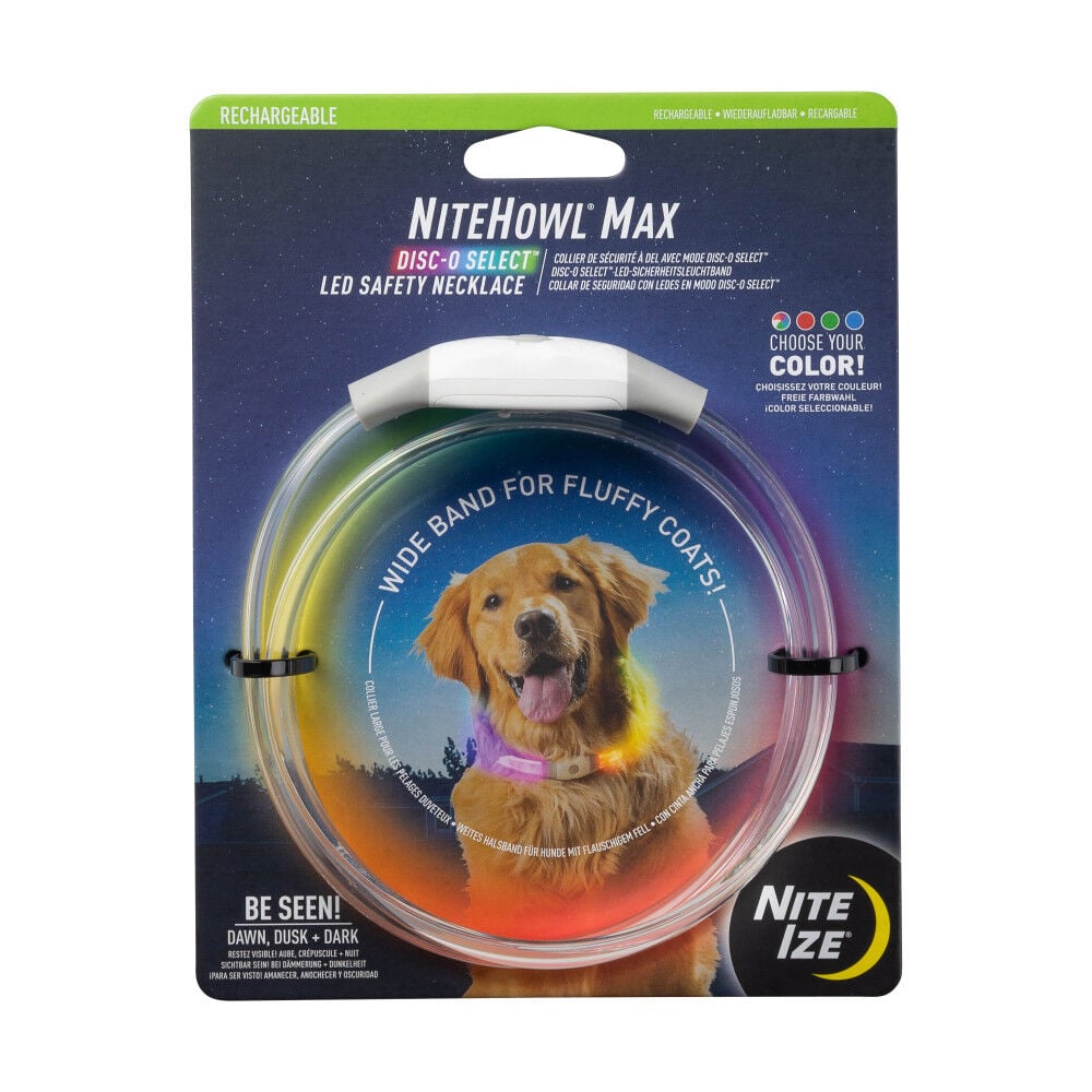 Nite Ize NiteHowl Max Rechargeable LED Safety Necklace Disc-O Select – NHMR-07S-R3