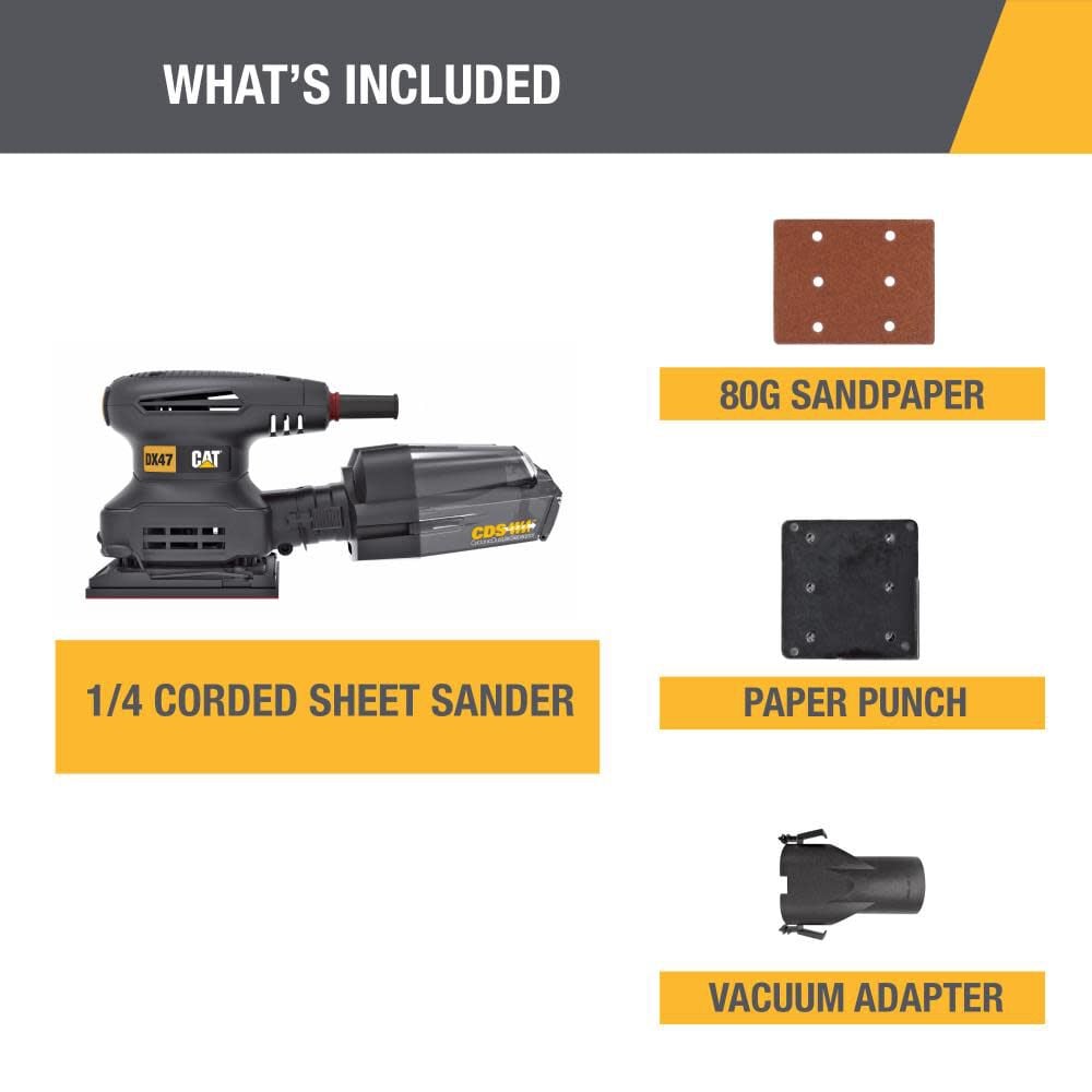 CAT 1/4 Sheet Sander 2.4 Amp Corded, large image number 2