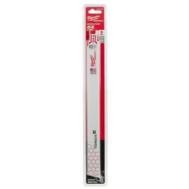 Milwaukee 12 in. 18 TPI THE TORCH SAWZALL Blade 5PK, large image number 10