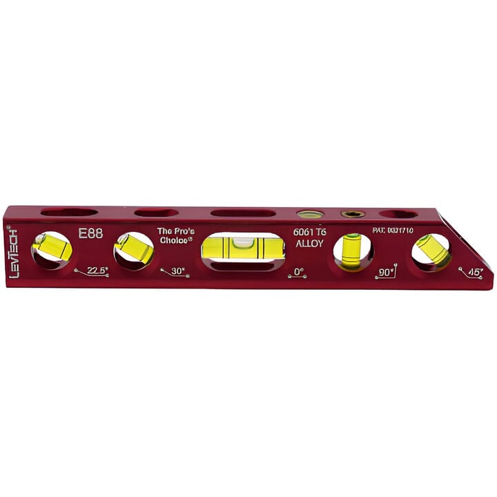 LevTech Electrician's E88 8-1/4 Inch Red Torpedo Level