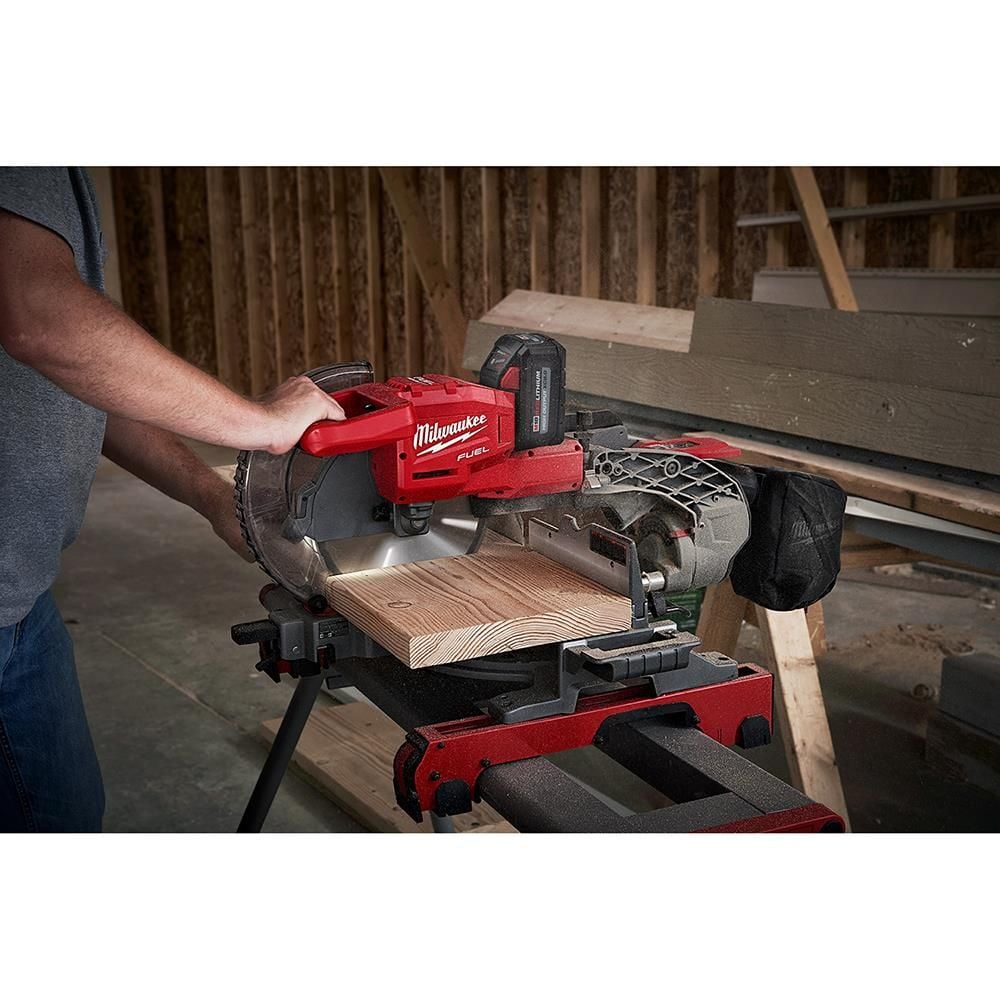 Milwaukee M18 FUEL 10inch Dual Bevel Sliding Compound Miter Saw Kit, large image number 9