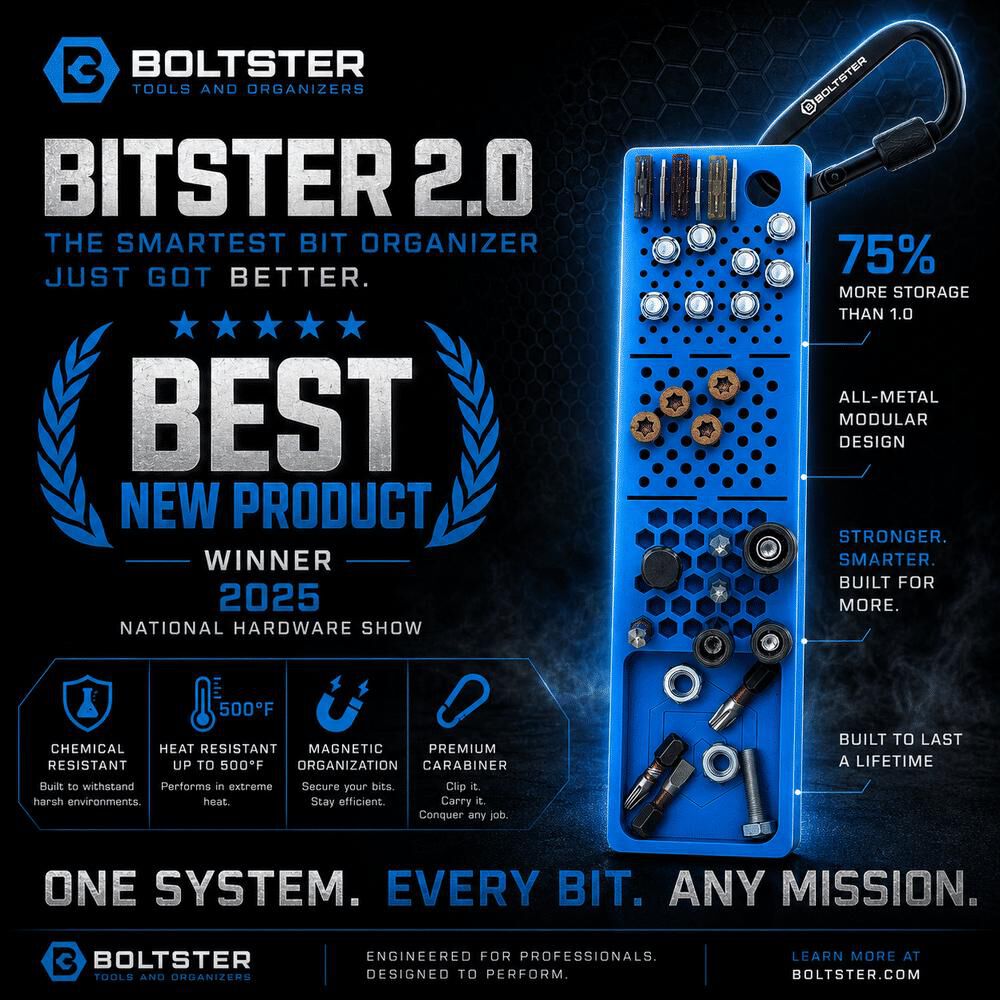 Boltster Bitster 2.0 Magnetic Small Parts Organizer Blue, large image number 2