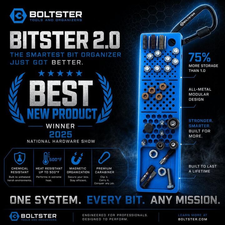Boltster Bitster 2.0 Magnetic Small Parts Organizer Blue, large image number 1
