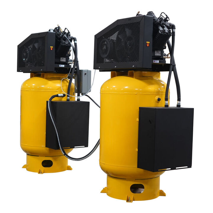 EMAX 208V 10HP 3PH 120 Gallon Alt Vertical Air Compressor with Radiator, large image number 3